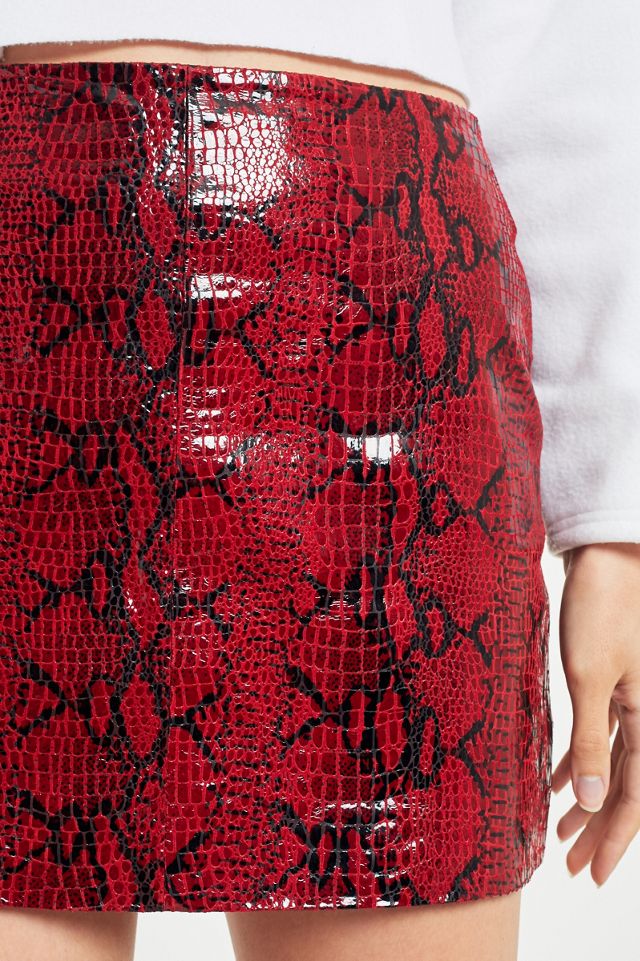 Light Before Dark Red Snakeskin Skirt #3
