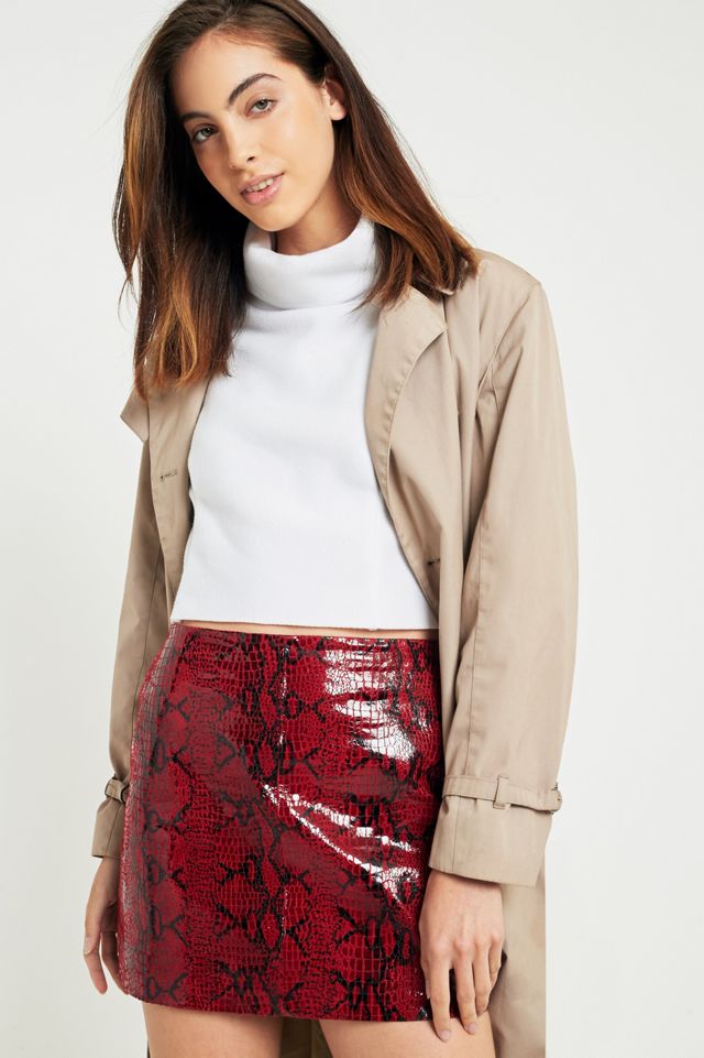 Light Before Dark Red Snakeskin Skirt #5