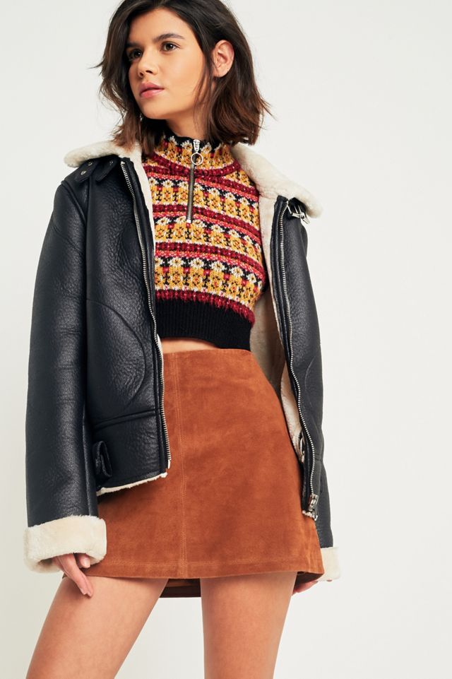 Urban Outfitters Suede Pelmet Mini Skirt #1