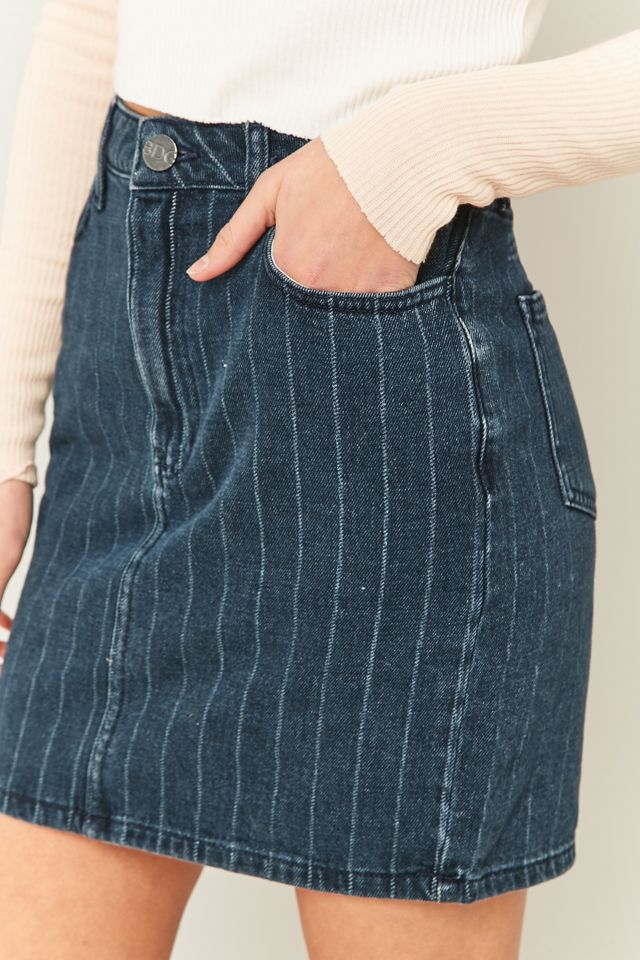 BDG - Minijupe crayon en jean à rayures #1