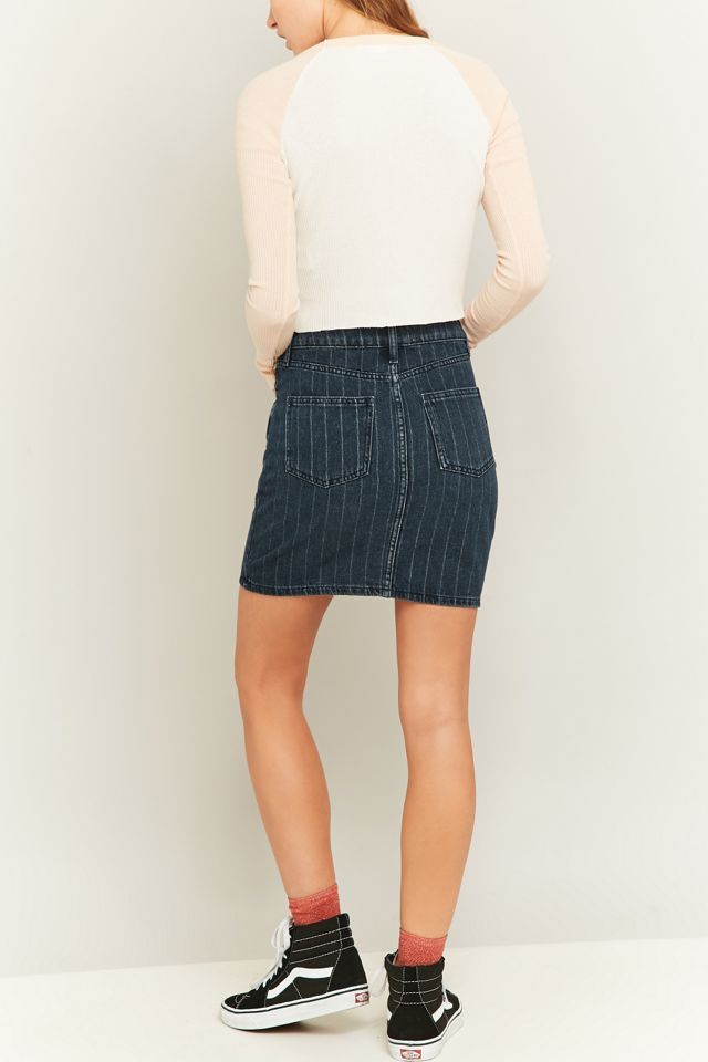 BDG - Minijupe crayon en jean à rayures #3