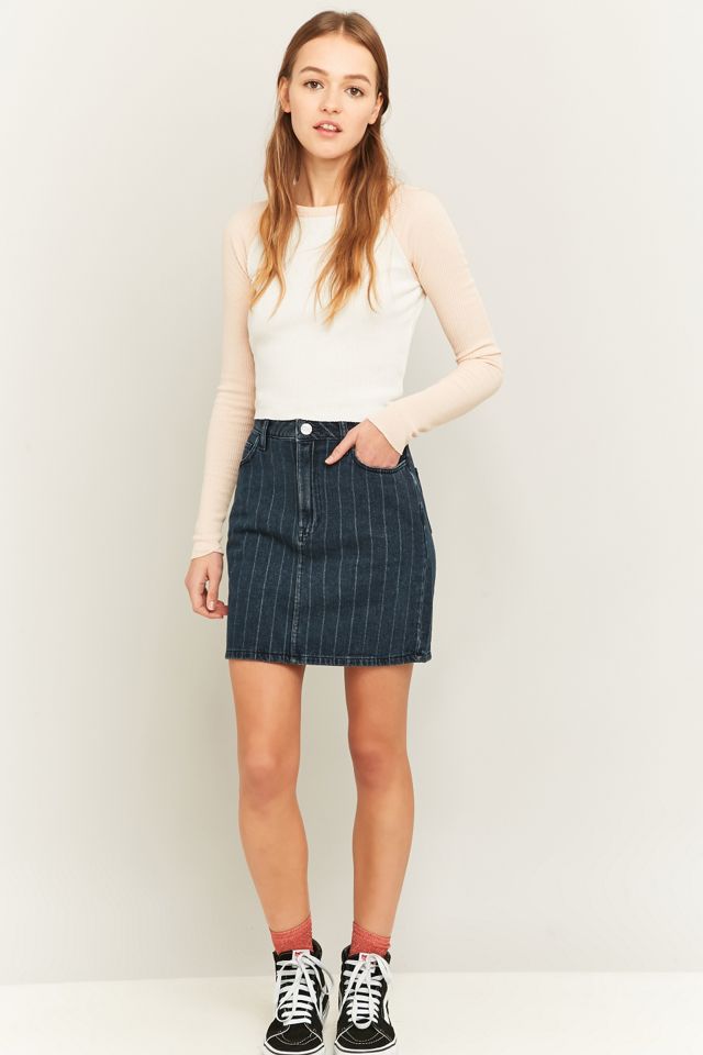BDG - Minijupe crayon en jean à rayures #4