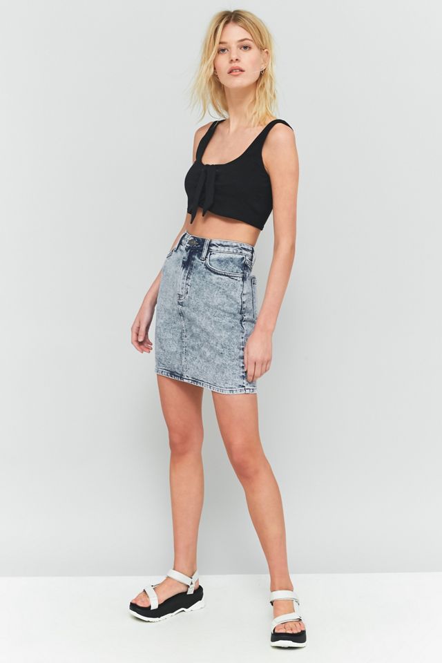 BDG Acid Wash Denim Pencil Skirt #1