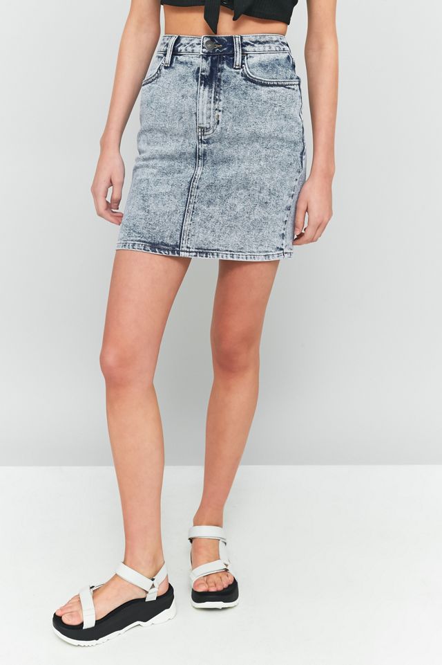 BDG Acid Wash Denim Pencil Skirt #2