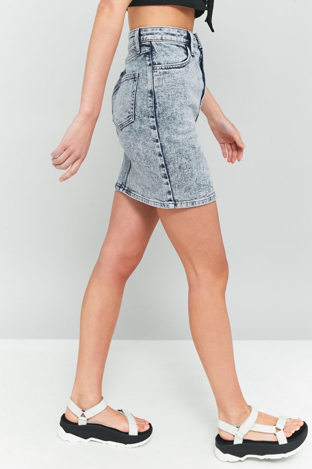BDG Acid Wash Denim Pencil Skirt #3