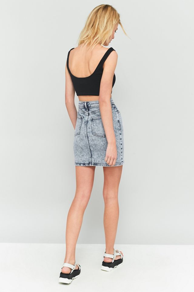 BDG Acid Wash Denim Pencil Skirt #4