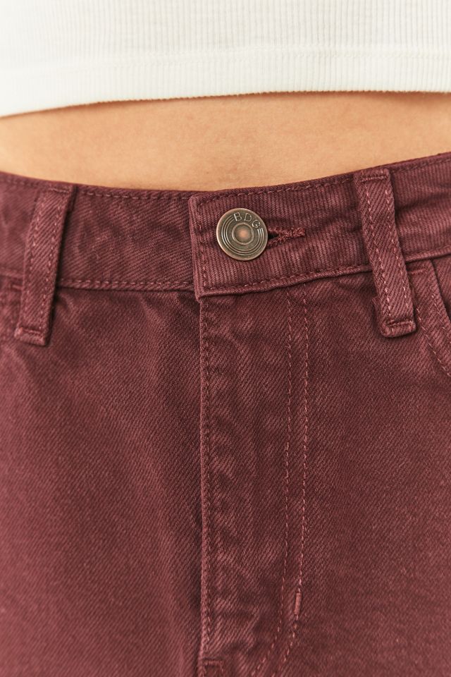 BDG Burgundy Denim Pencil Skirt #5