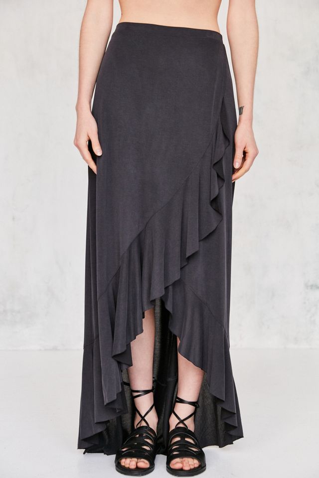Ecote Aranza Ruffle Wrap Maxi Skirt #2