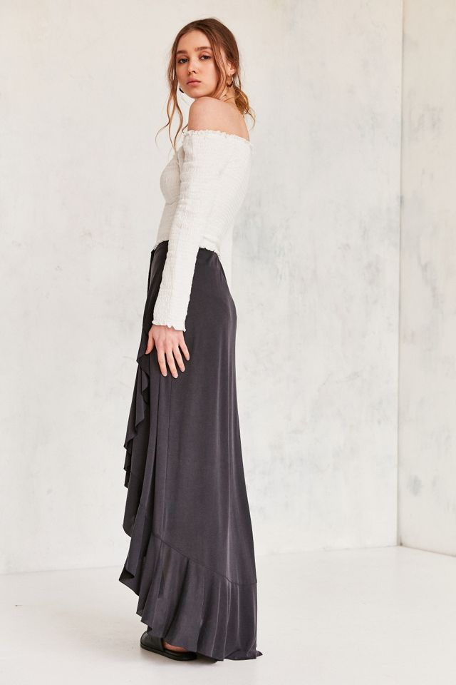 Ecote Aranza Ruffle Wrap Maxi Skirt #5
