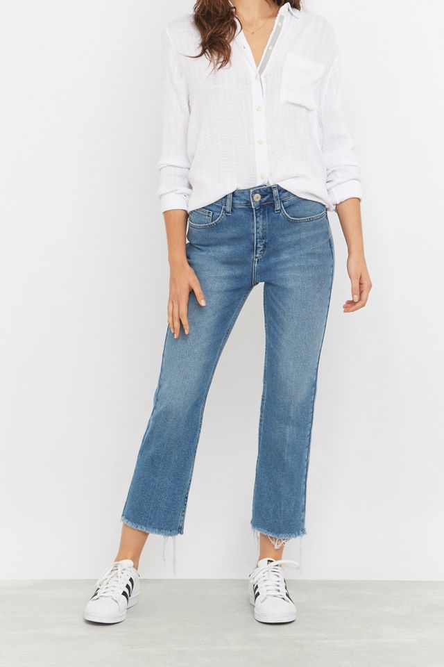 BDG - Jean évasé vintage à bords bruts bleu #1