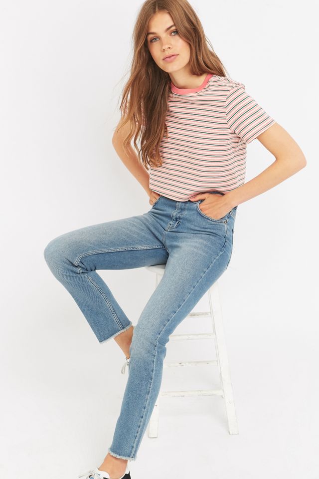 BDG Vita alta Raw Edge Blue Girlfriend Jeans #2