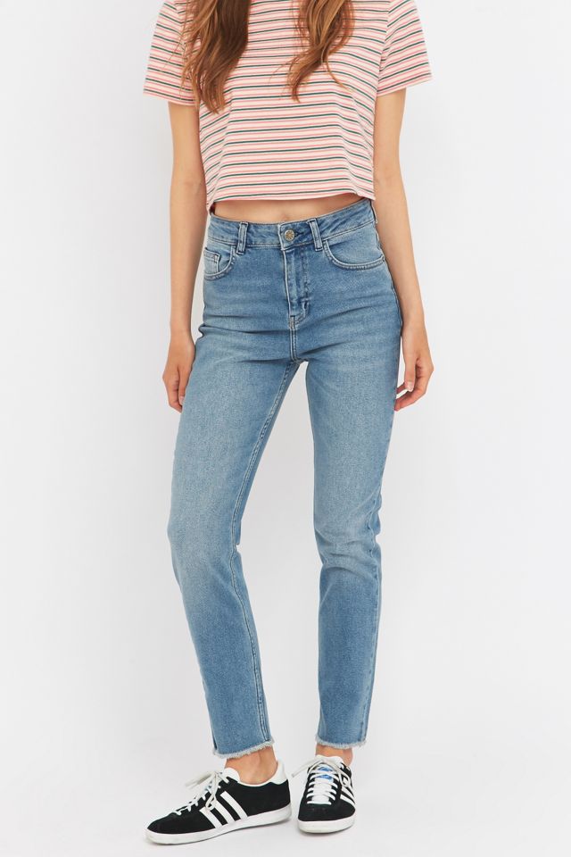 BDG Vita alta Raw Edge Blue Girlfriend Jeans #3