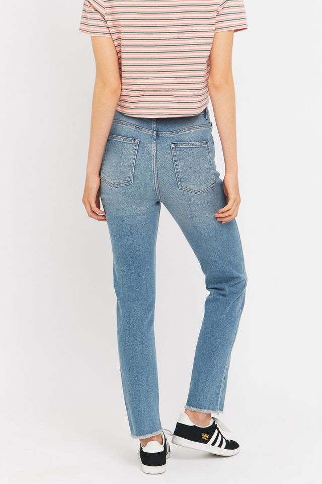 BDG Vita alta Raw Edge Blue Girlfriend Jeans #4
