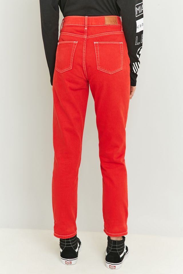 BDG Red Mom Jeans #3
