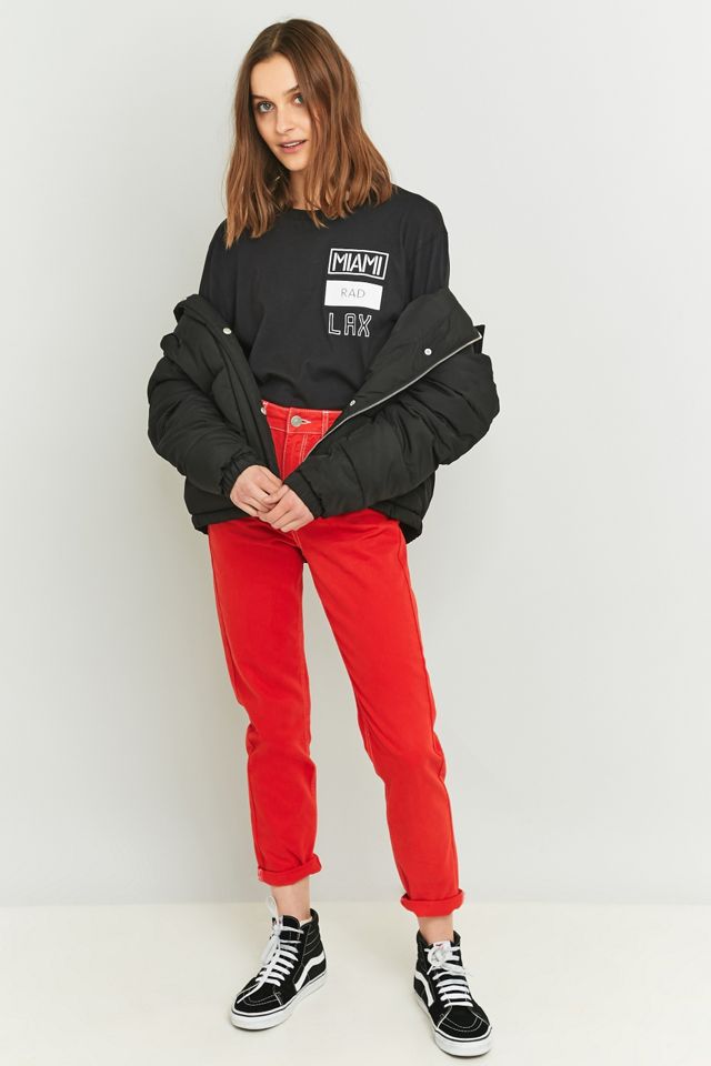 BDG Red Mom Jeans #4
