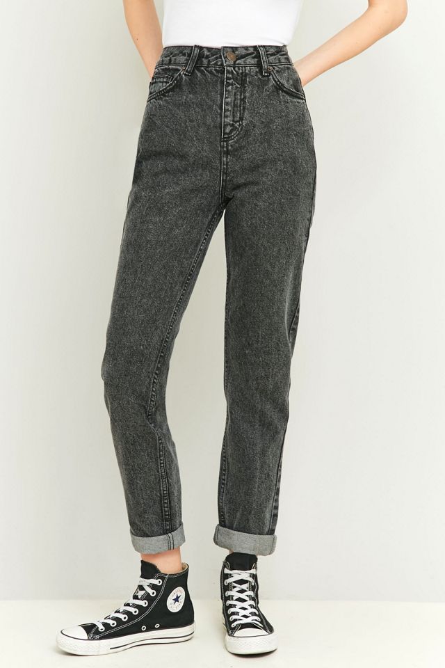 BDG Acid Washed Black Mom Jeans Urban Outfitters UK