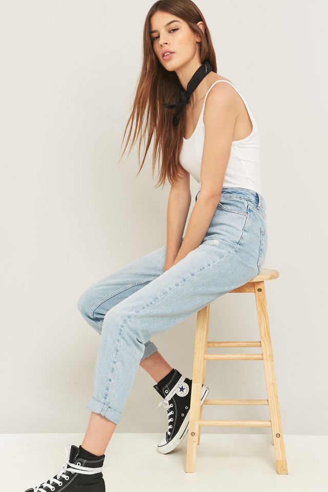 BDG Bleached Indigo Mom Jeans #2