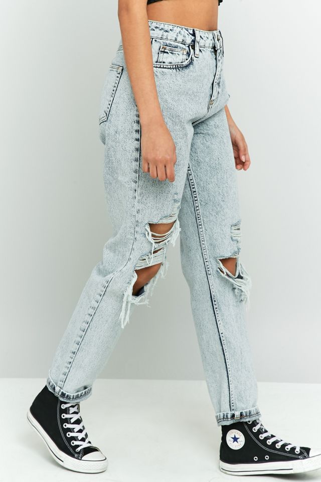 BDG Mom Acid Wash Destroyed Jeans #12