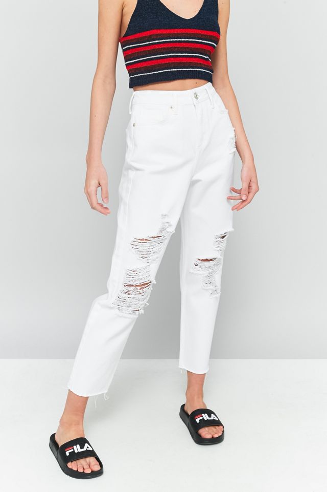 BDG Mom White Destroyed Jeans #1