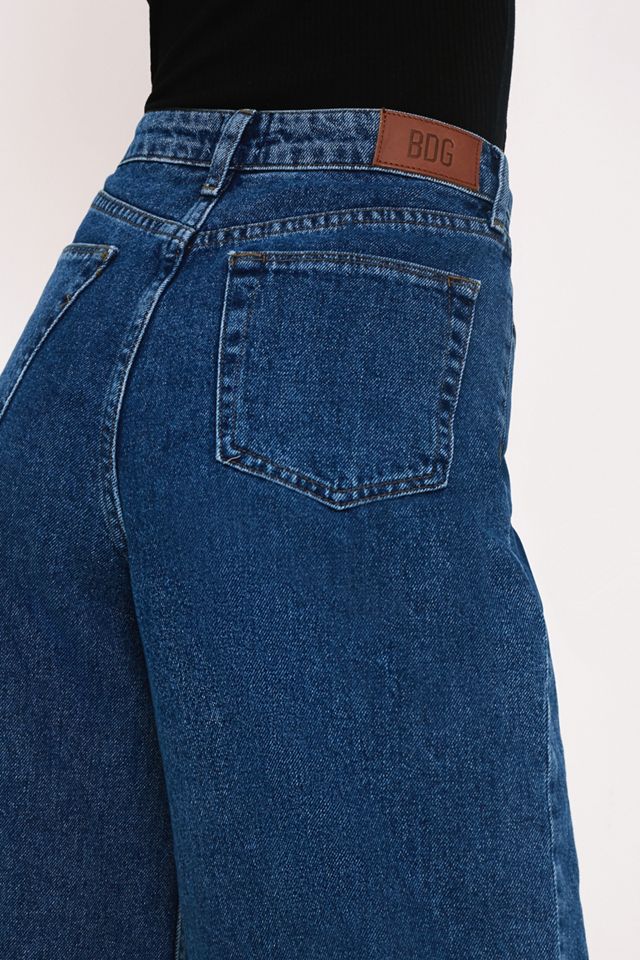 BDG Flood Wide Leg True Blue Jeans #5