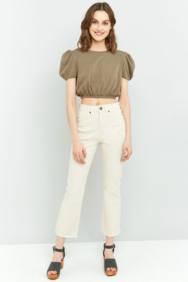 BDG Kick Flare Ecru Jeans #4