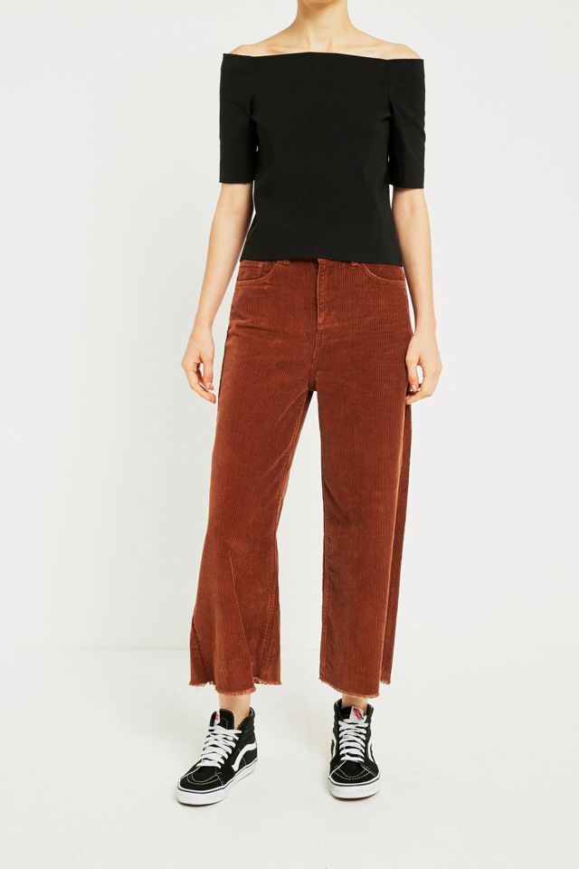 BDG Flood Wide Leg Brown Corduroy Jeans #1