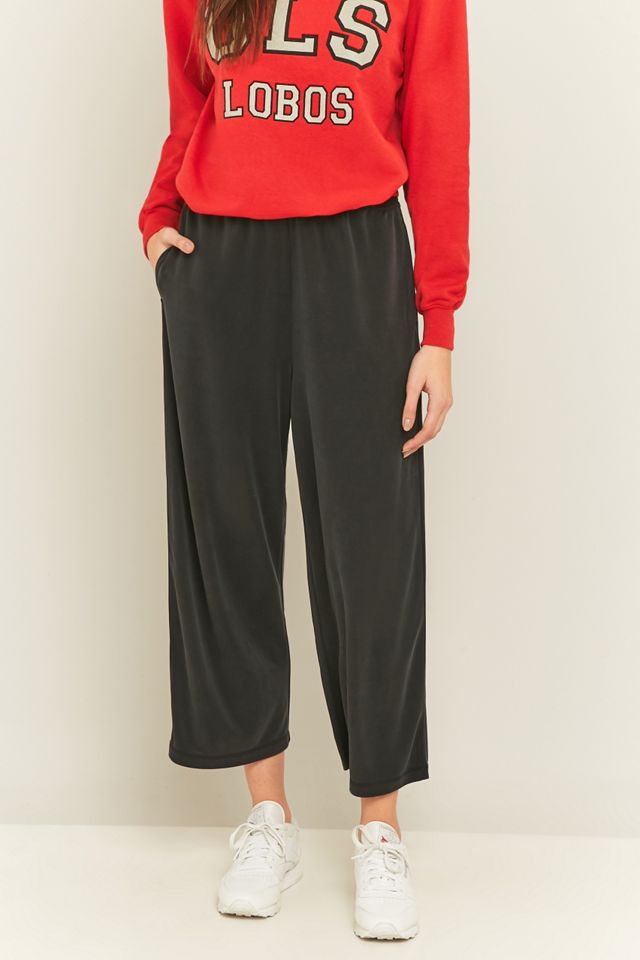 Light Before Dark Black Cupro Wide-Leg Trousers #1