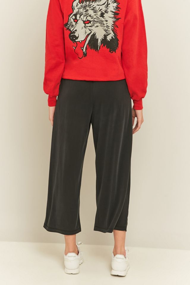 Light Before Dark Black Cupro Wide-Leg Trousers #3