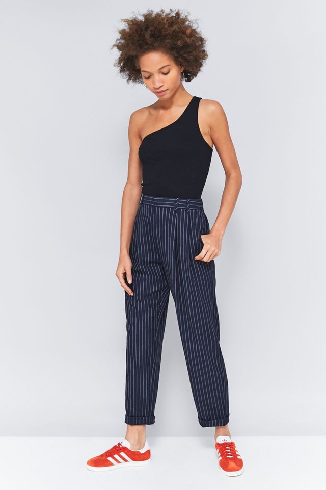 Light Before Dark Pinstriped Pleated Front Trousers