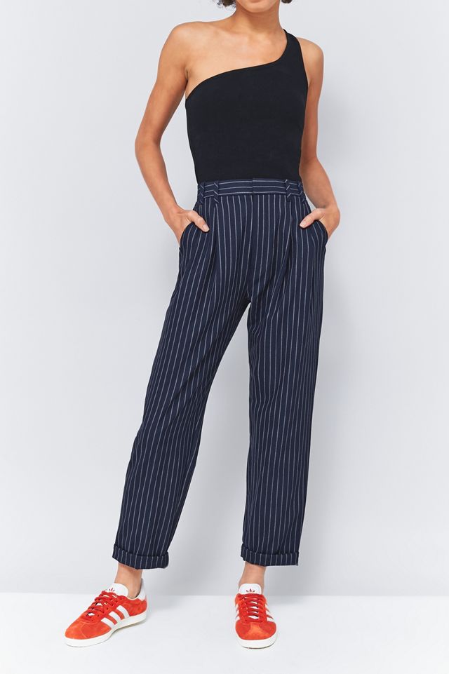 Light Before Dark Pinstriped Pleated Front Trousers #1