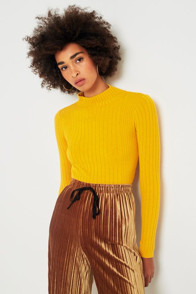 Light Before Dark Gold Velvet Plisse Trousers #2