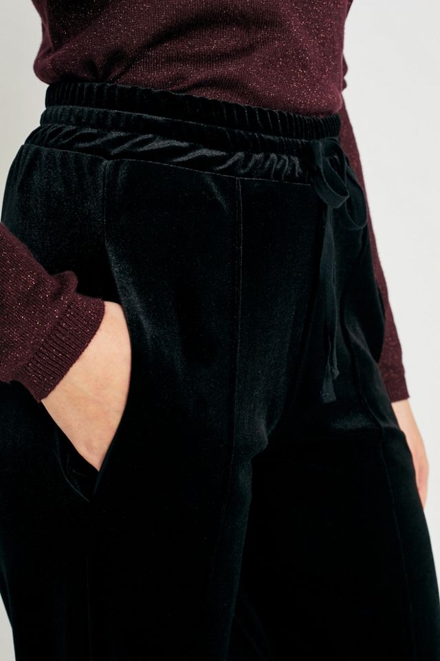 BDG Black Velvet Puddle Trousers #5