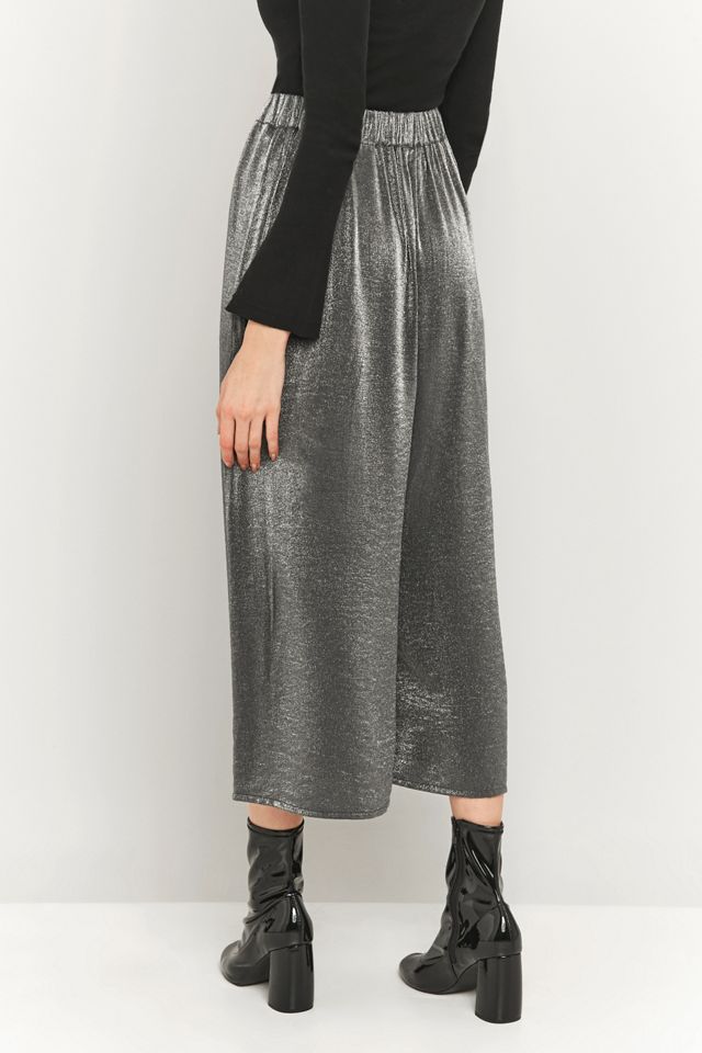 Light Before Dark Silver Shimmer Palazzo Trousers #3