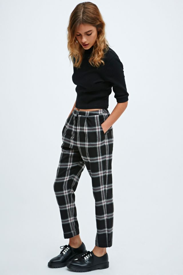 Cooperative by Urban Outfitters Skinny Check Trousers in Black | Urban ...