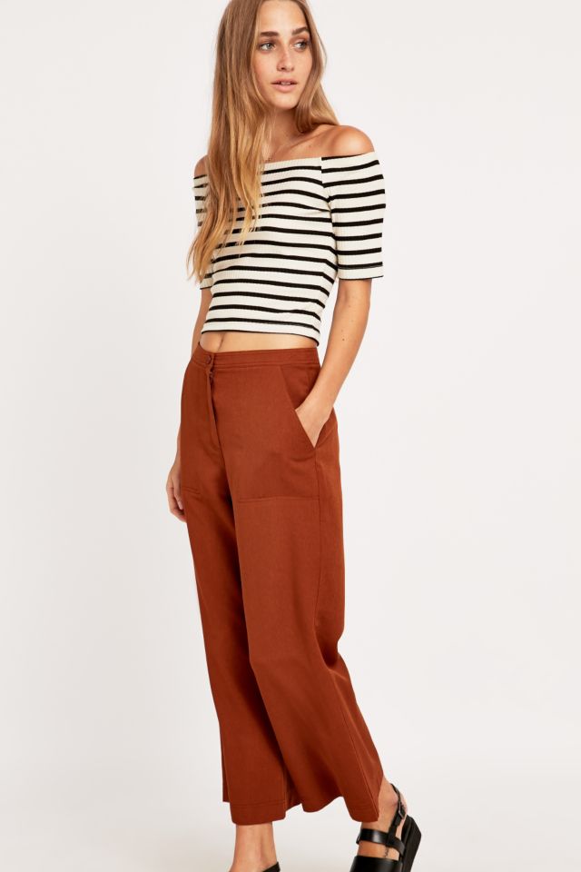 Rust shops flare pants