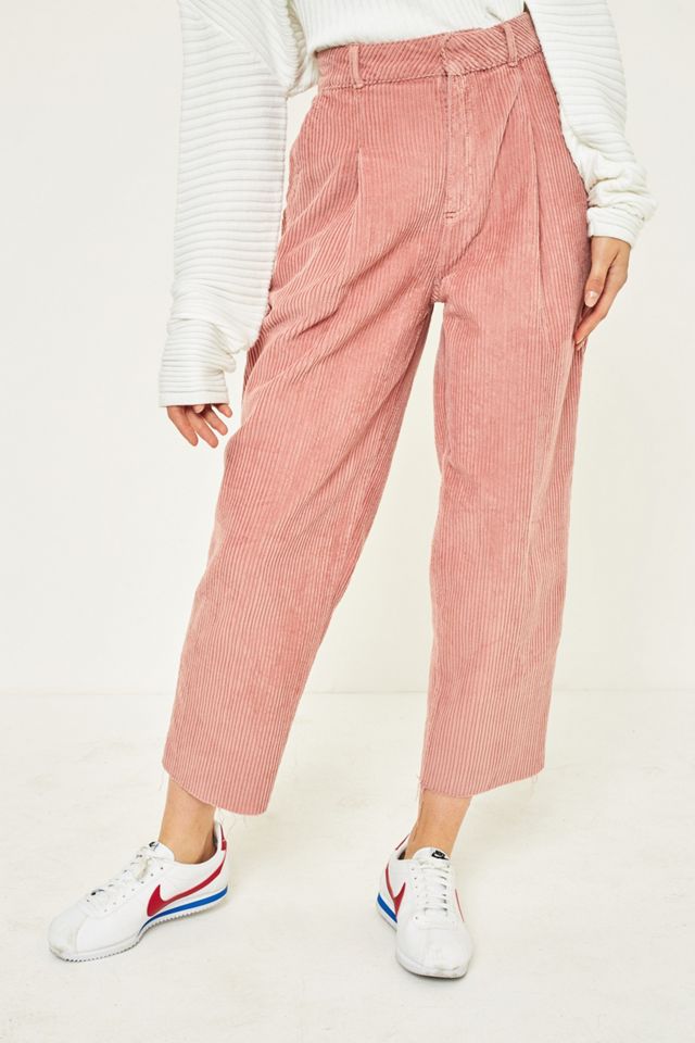 BDG Pink Corduroy Cocoon Trousers #1