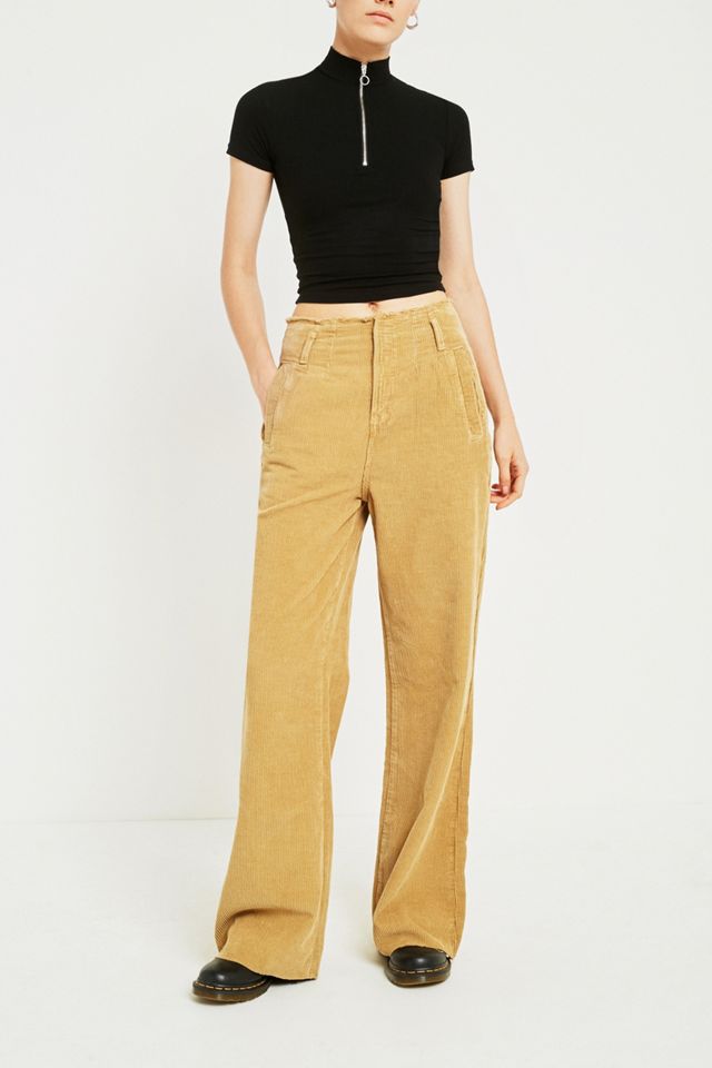BDG Puddle Light Brown Corduroy Trousers #1