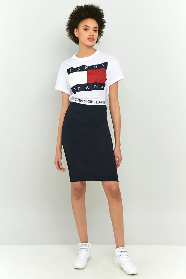 Tommy Hilfiger '90s Bodycon Logo Waistband Skirt #4