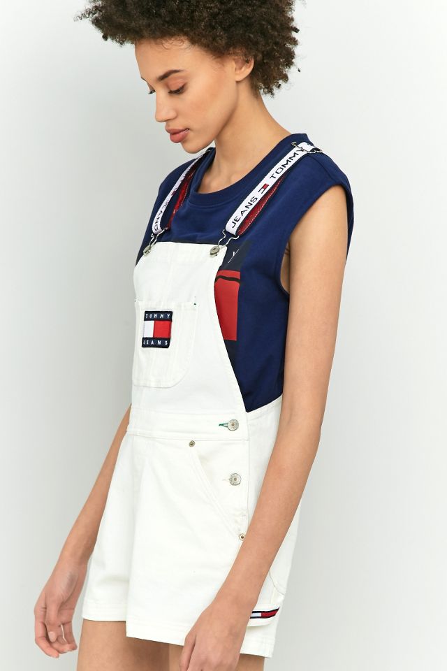 Tommy Hilfiger '90s White Shorts Dungarees #4