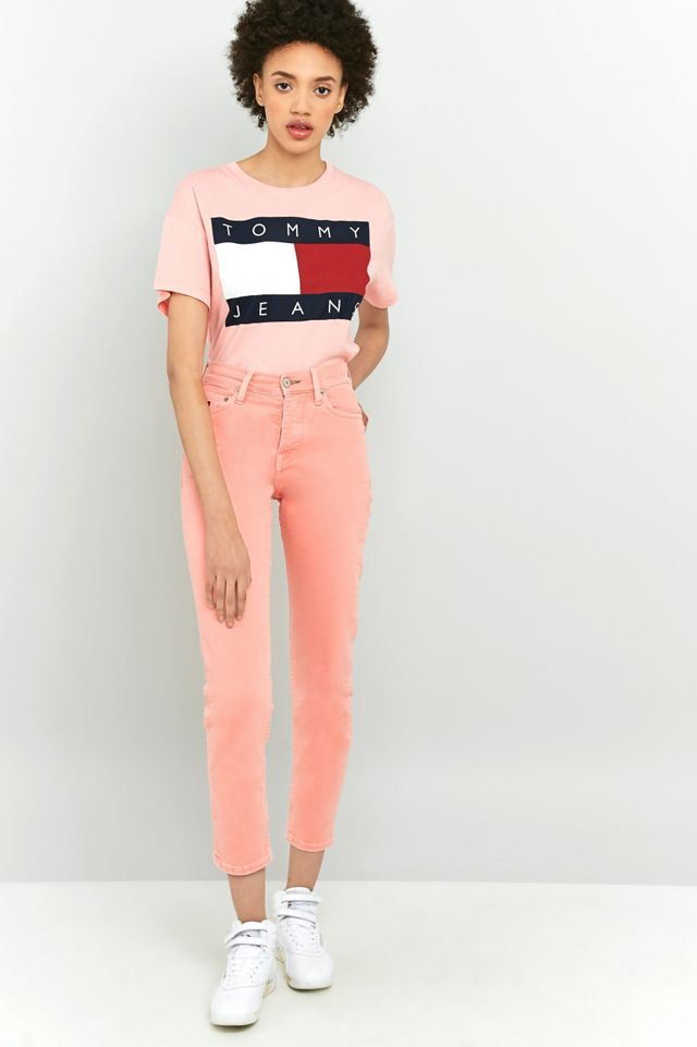 Tommy Jeans '90s Pink High Waisted Cropped Jeans #1