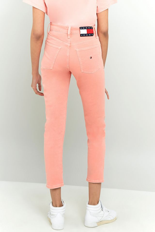 Tommy Jeans '90s Pink High Waisted Cropped Jeans #3