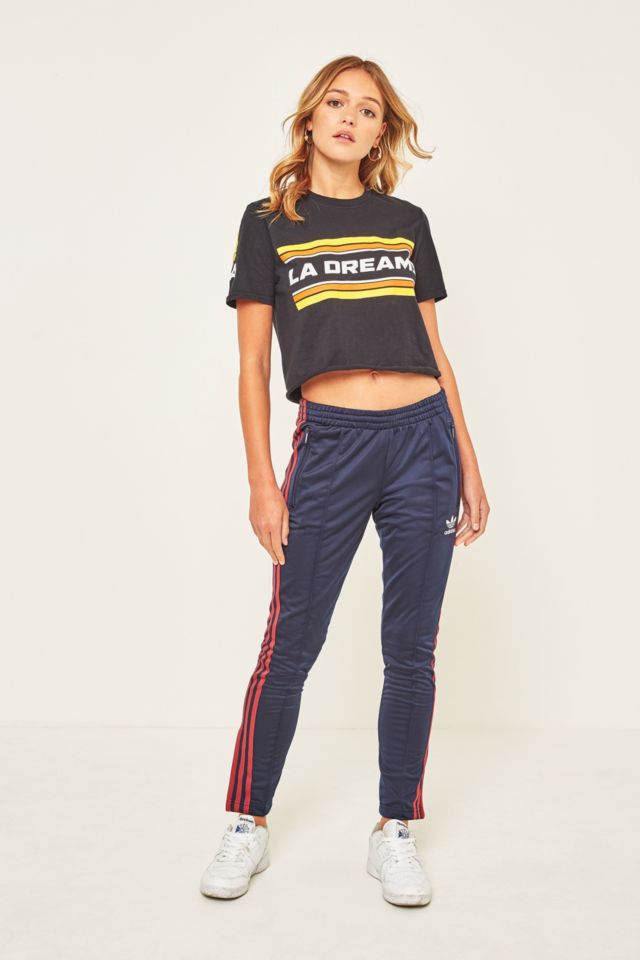 Adidas womens red track pants hot sale