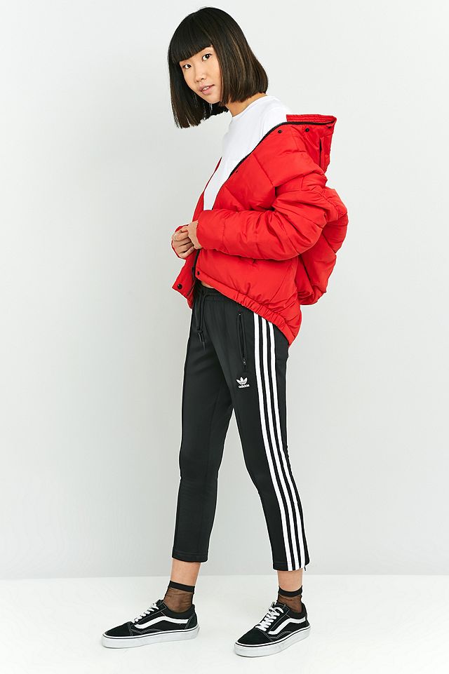 cigarette pants adidas Tracksuits Originals PANT Shiny finish with zips at the ankles and the pockets adidas Adicolor woven drill pant