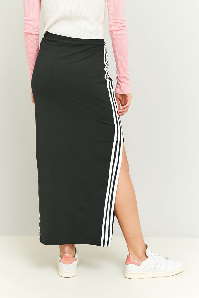 adidas Originals 3 Stripe Black Maxi Skirt #3