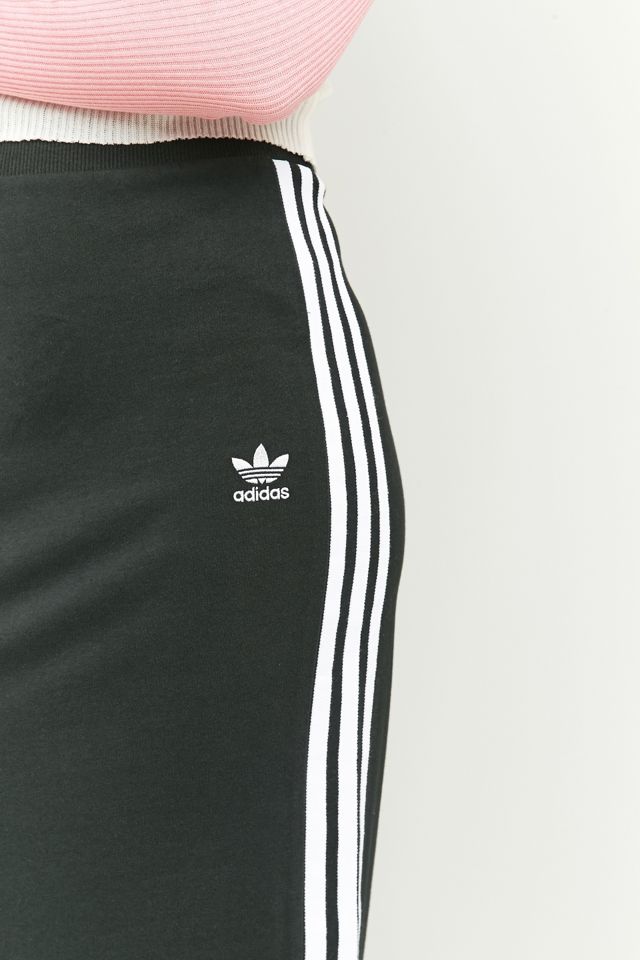 adidas Originals 3 Stripe Black Maxi Skirt #4