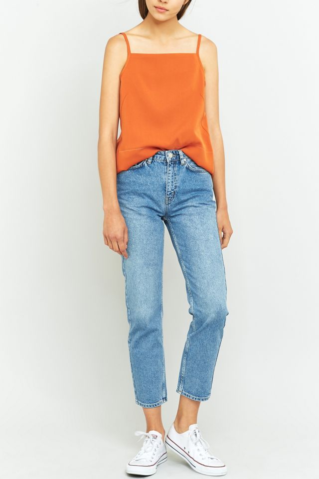 Wood Wood Eve Classic Blue Cropped Pantalones vaqueros de pierna recta #1