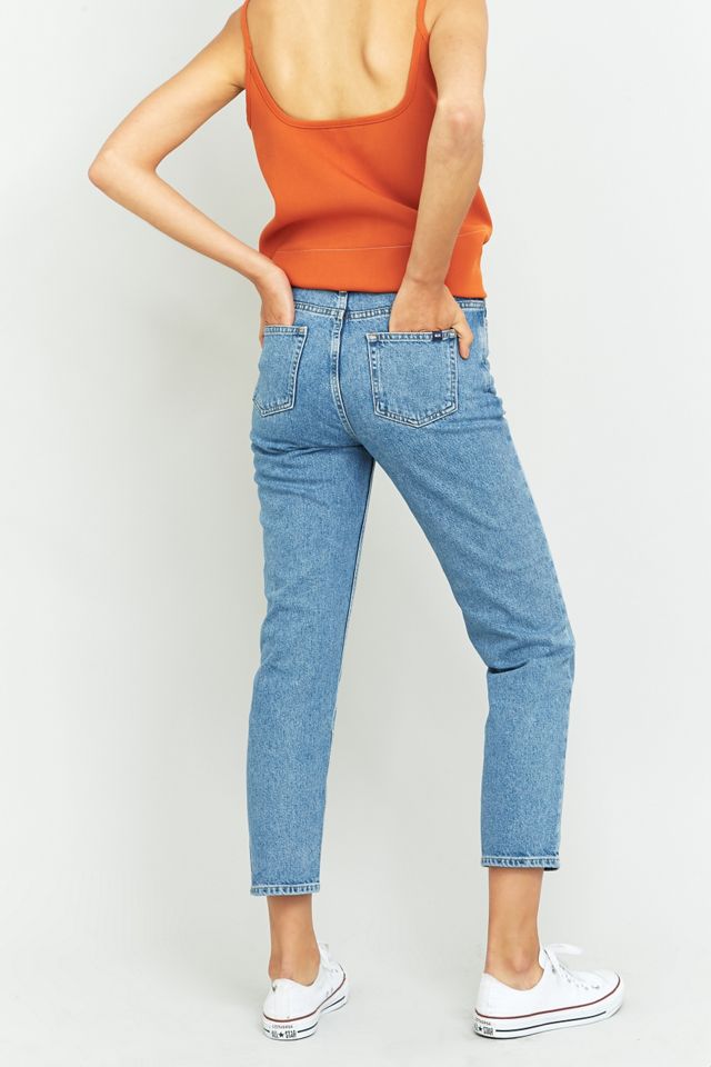 Wood Wood Eve Classic Blue Cropped Pantalones vaqueros de pierna recta #3