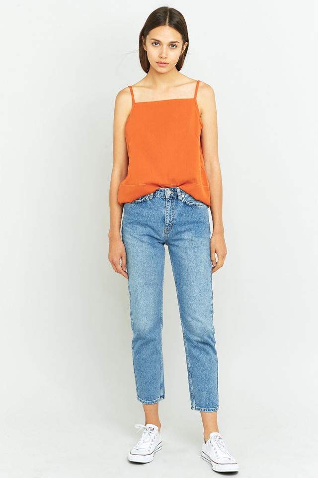 Wood Wood Eve Classic Blue Cropped Pantalones vaqueros de pierna recta #4