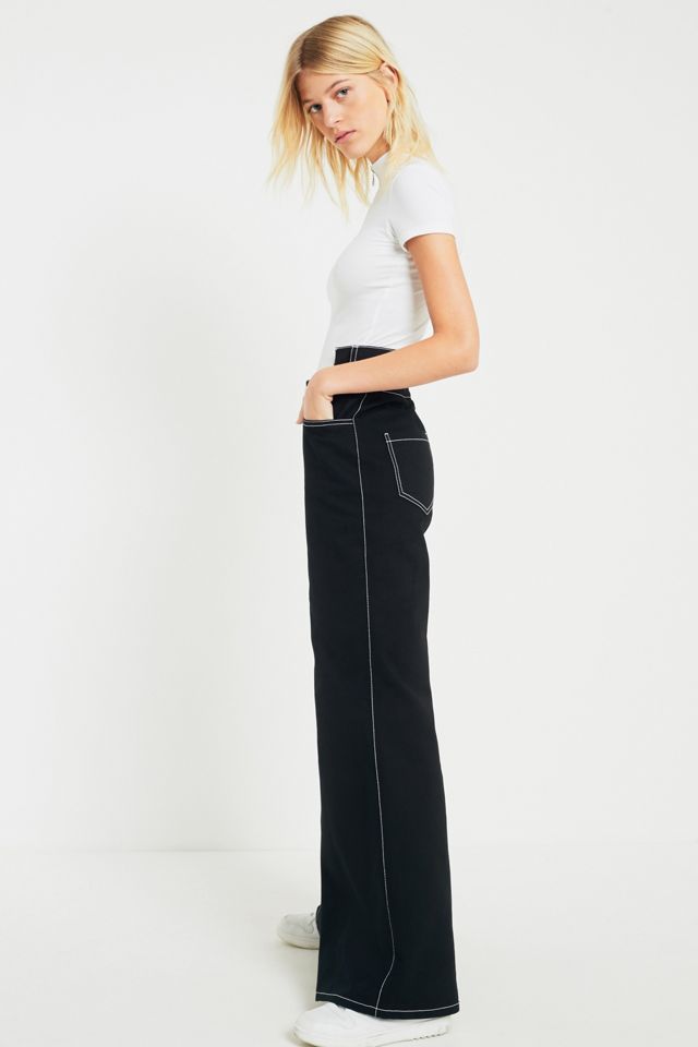 Fleamadonna Flared Contrast Stitch Trousers #1