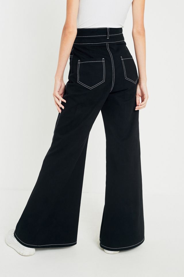 Fleamadonna Flared Contrast Stitch Trousers #2